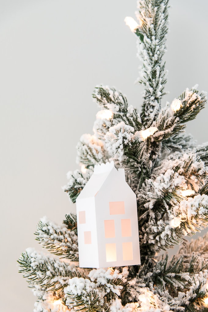 Simple Winter 3D Light Up House Ornament