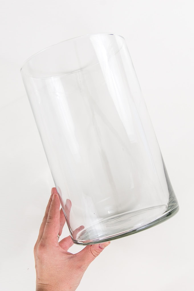 empty hurricane vase