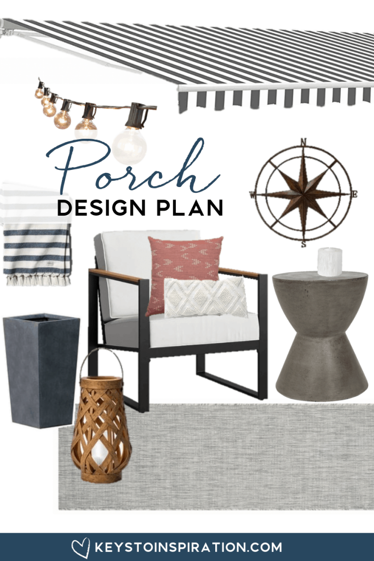 Our Small Outdoor Porch Design Plan | Christene Holder Home