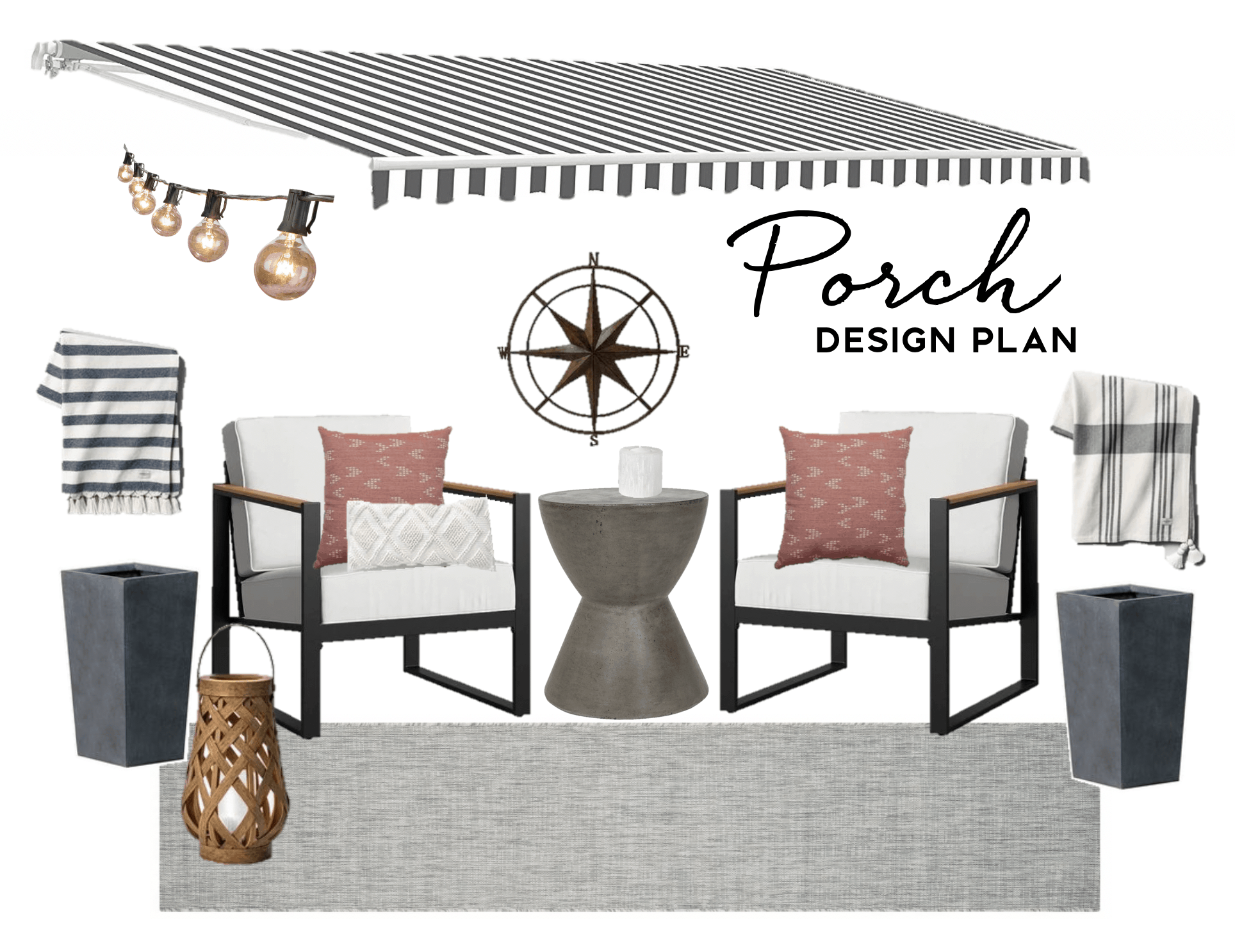 Our Small Outdoor Porch Design Plan | Christene Holder Home