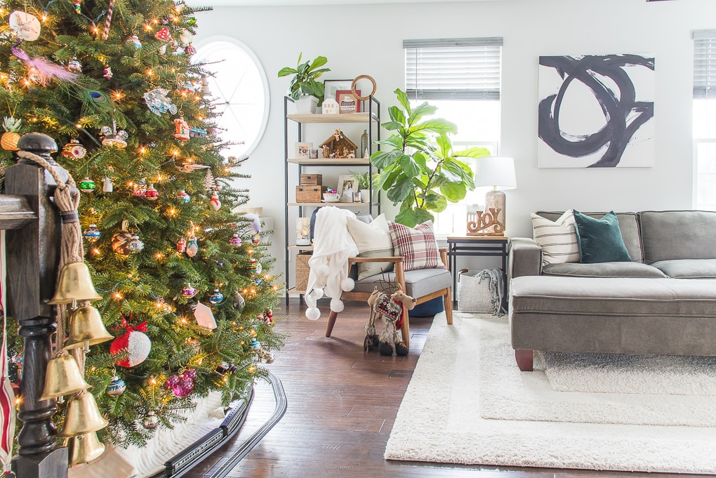Christmas living room modern classic decor
