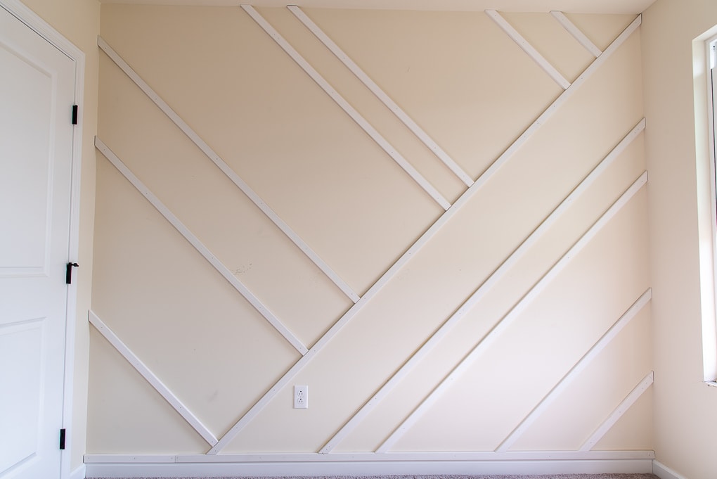 DIY Geometric Accent Wall Entryway