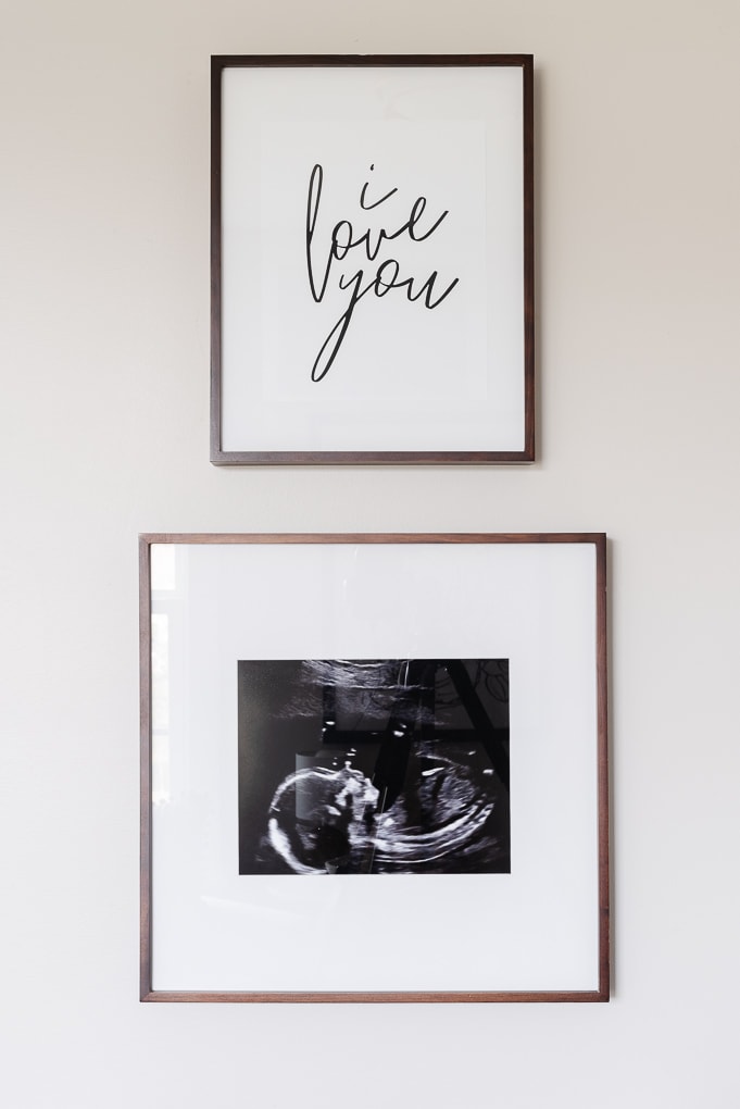 nursery artwork ultrasound and typhography print