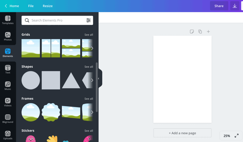 canva design software new blank design