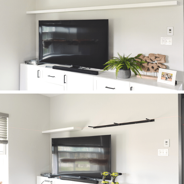 how to build floating shelves collage
