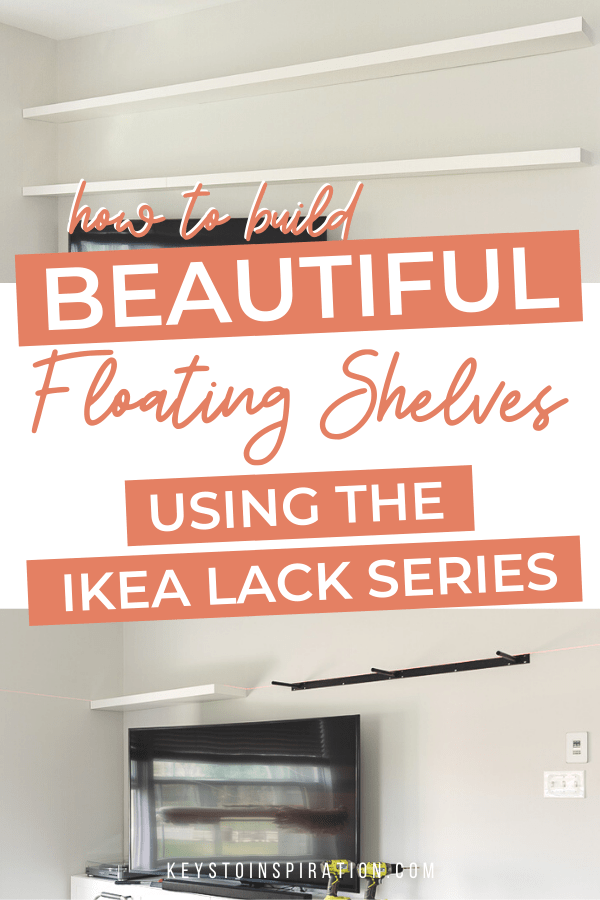 how to build beautiful floating shelves using the IKEA LACK series