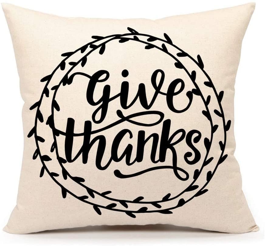 give thanks pillow cover