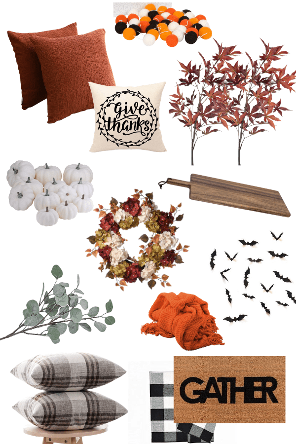 fall decor collage