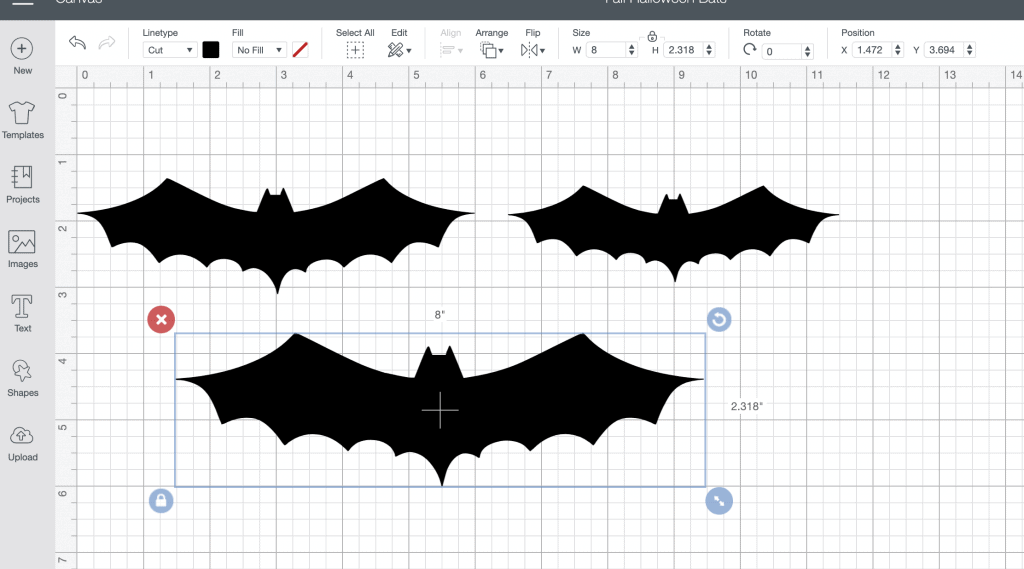 halloween bats cricut design space large