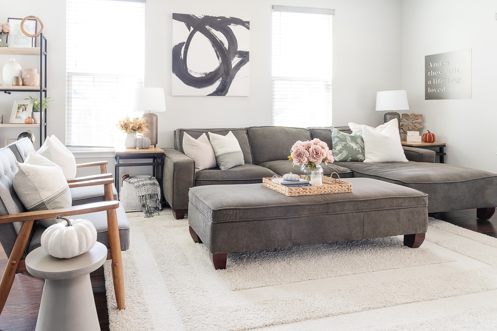 fall living room decor home tour