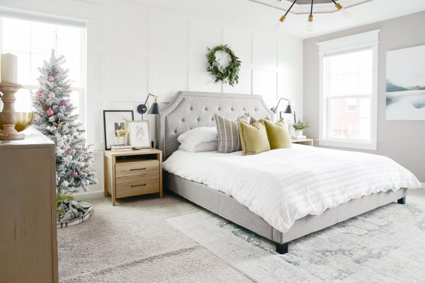 Modern and Natural Christmas Bedroom | Christene Holder Home
