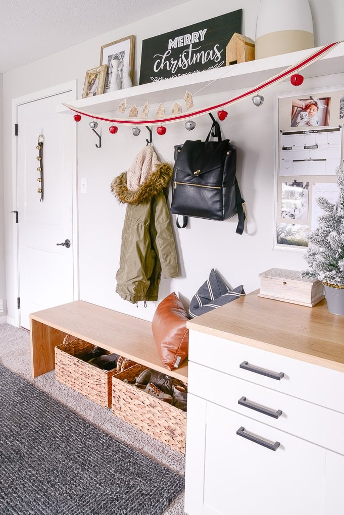 Festive Christmas Mudroom