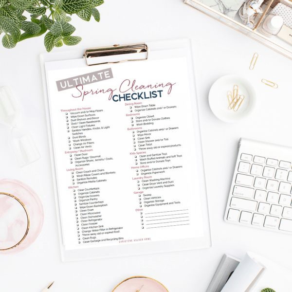 the ultimate spring cleaning checklist free printable