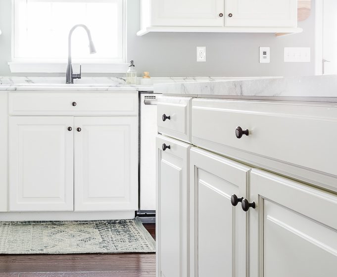 white kitchen cabinets and countertop clean kitchen