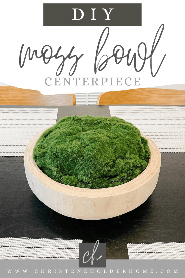 DIY Moss Bowl Centerpiece Christene Holder Home