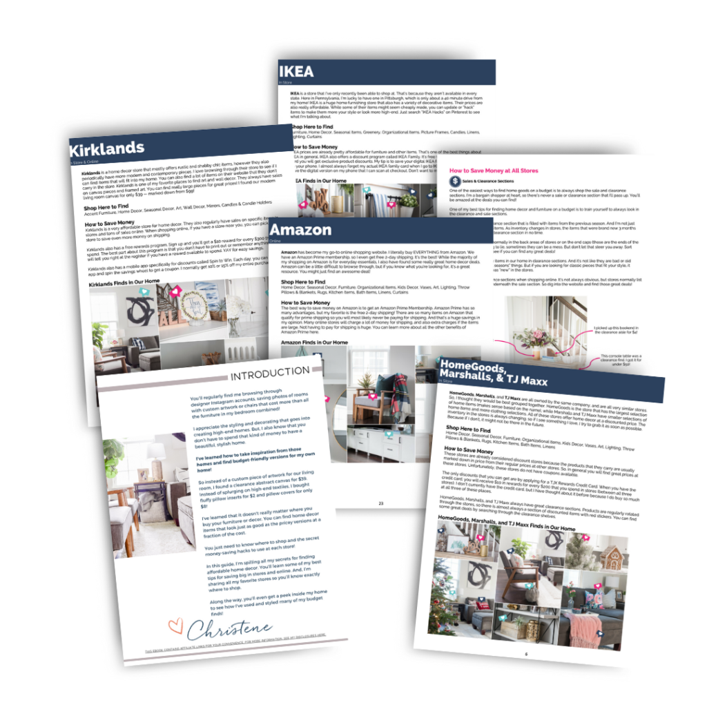 Home Store Reference Affordable Home Decor Shopping Guide | Christene Holder Home