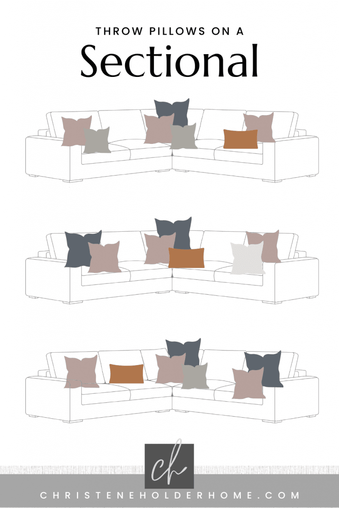 throw pillows on a sectional