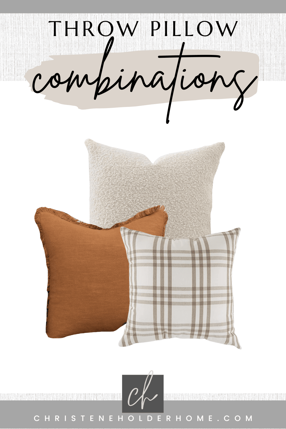 Fall Pillow Set # 2  3 Pillow Covers – ONE AFFIRMATION