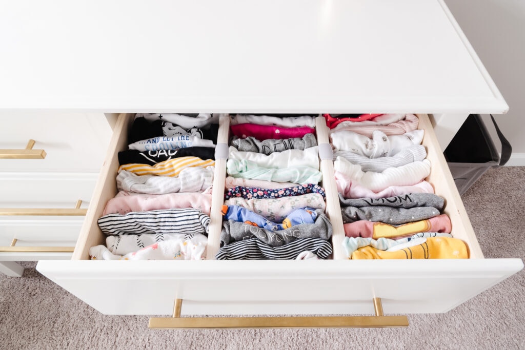 baby clothes nursery dresser drawer