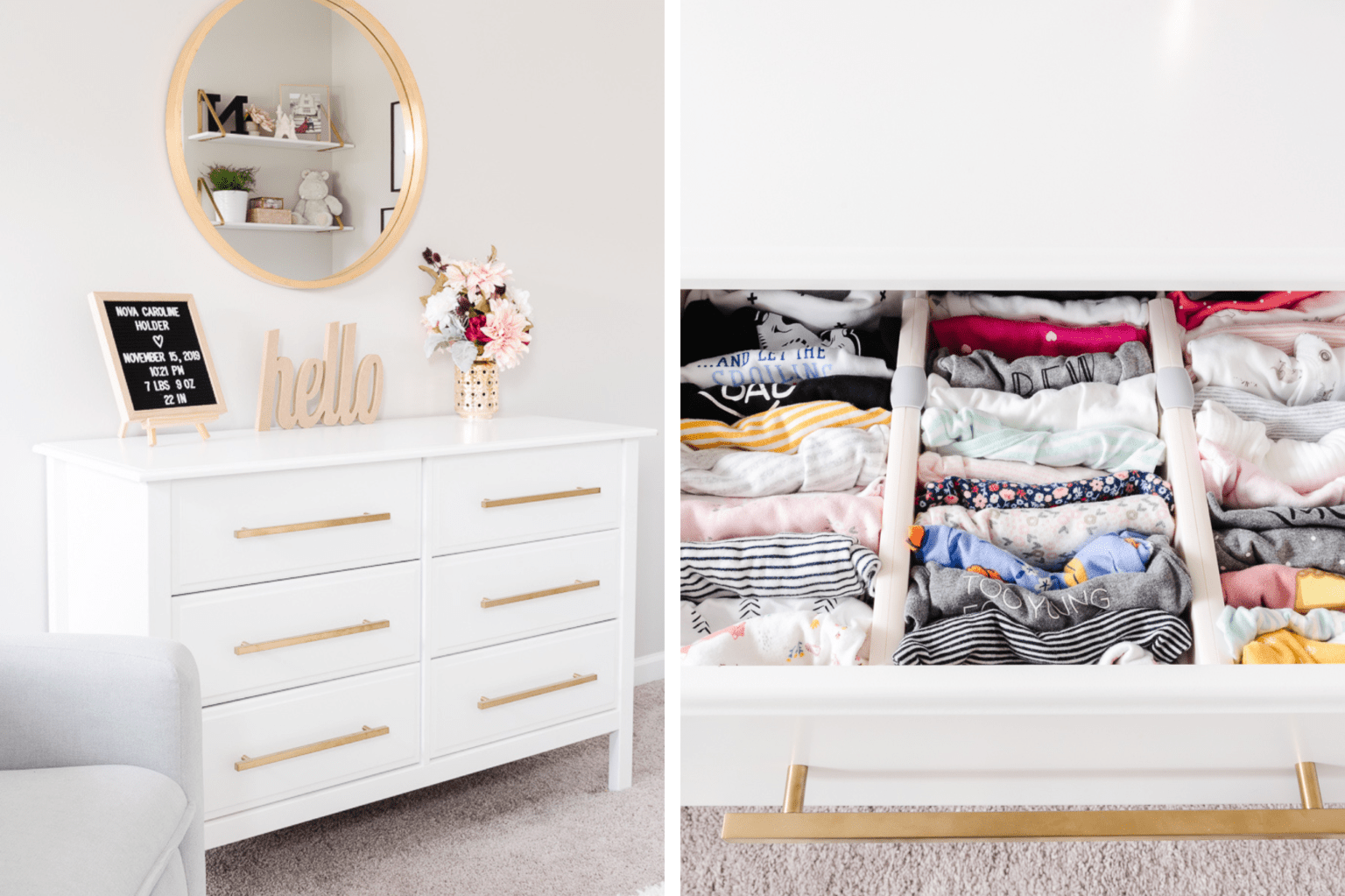 12 Brilliant New Baby Nursery Dresser Organization Ideas and Tips Christene Holder Home