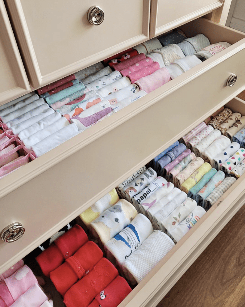how to organize a baby dresser