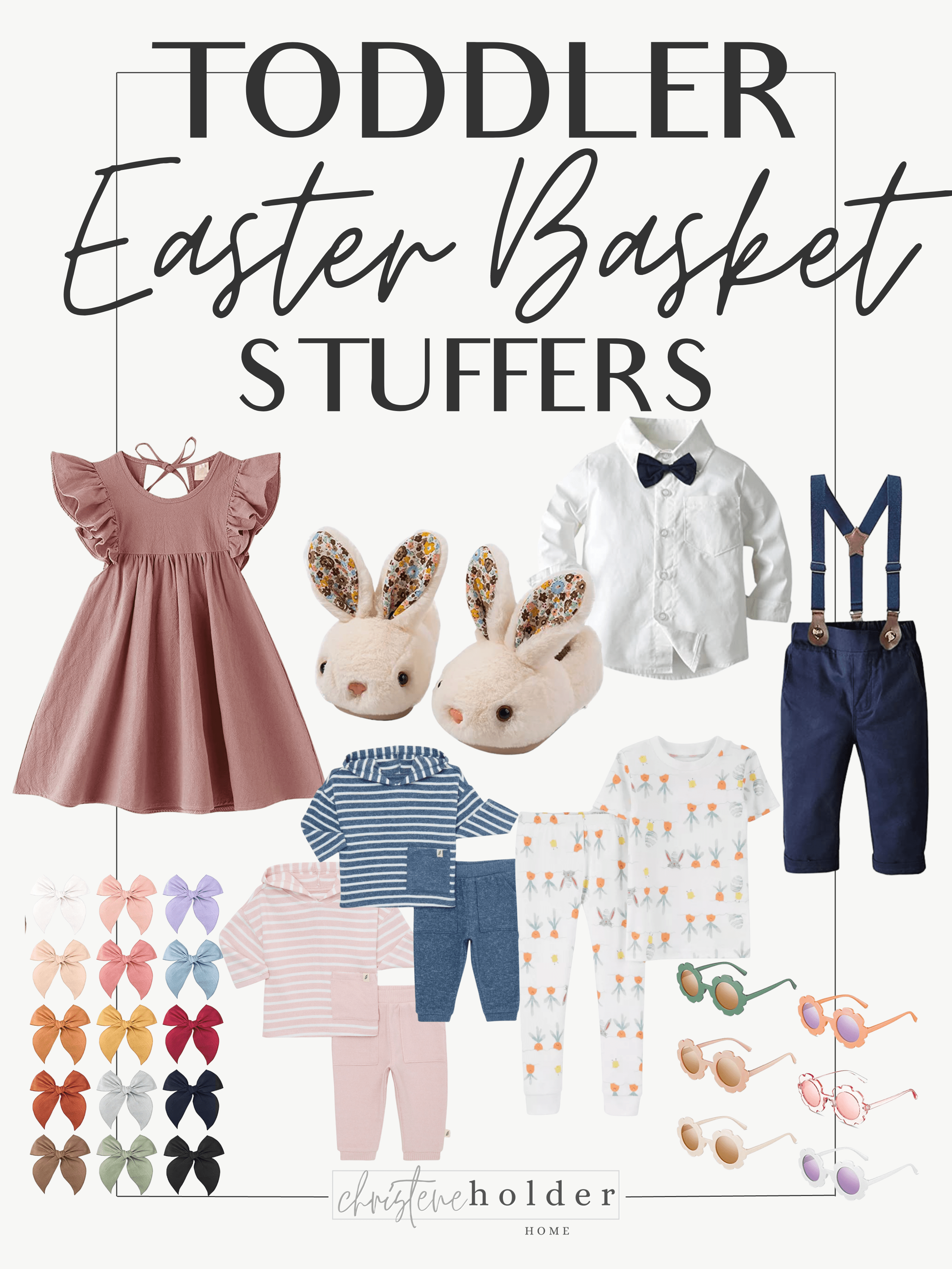 toddler Easter basket clothes and accessories stuffer ideas