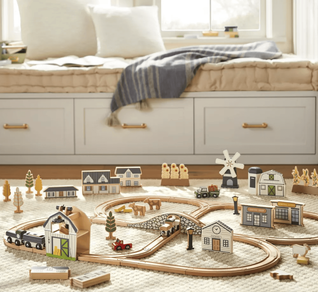 hearth and hand with magnolia target wooden train set