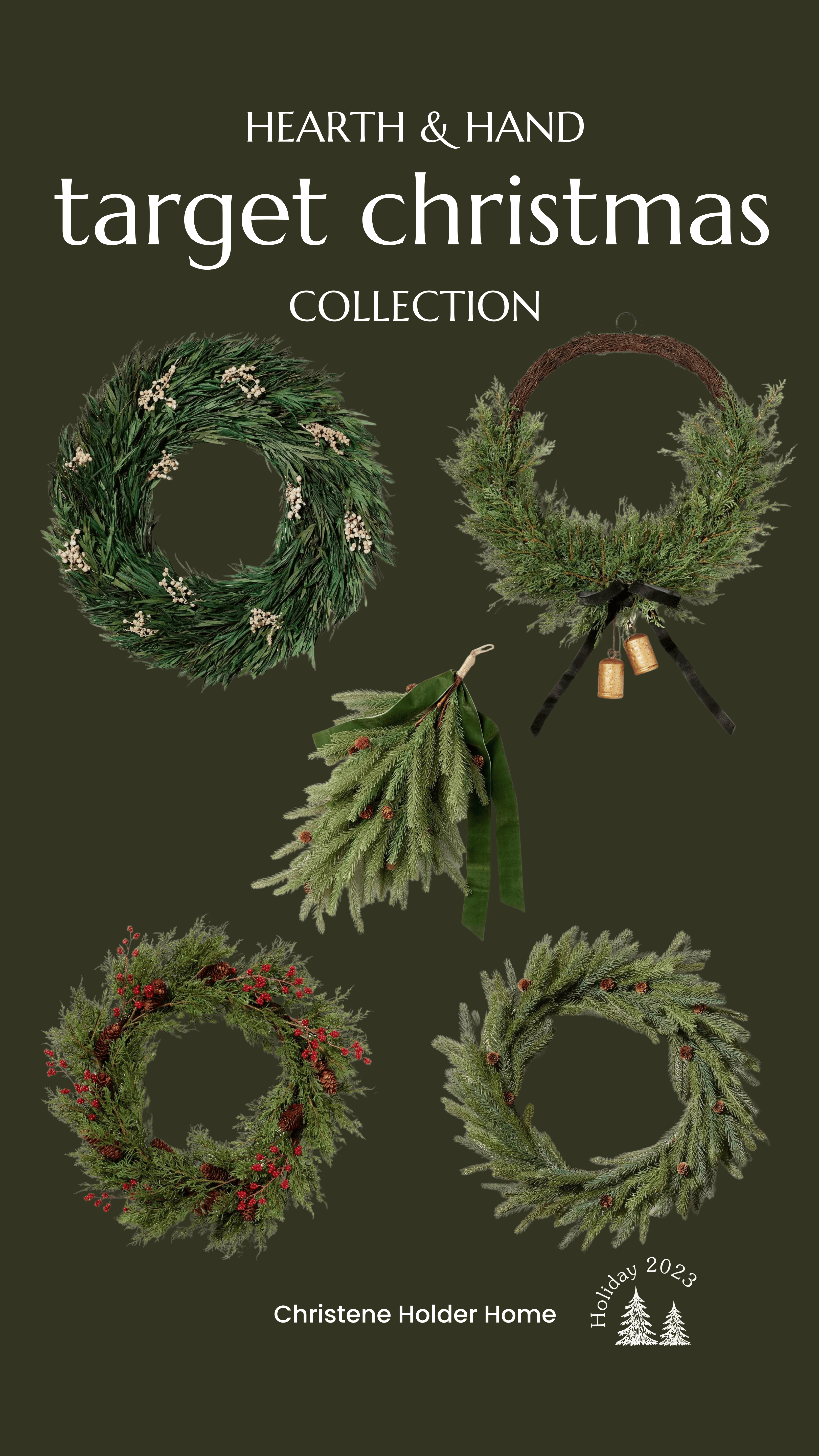hearth and hand target christmas collection wreaths 