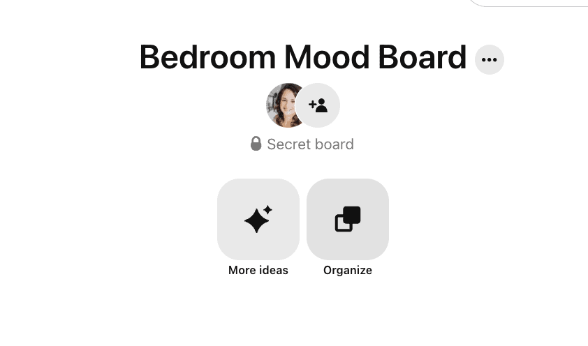 organizing pinterest pins on a board