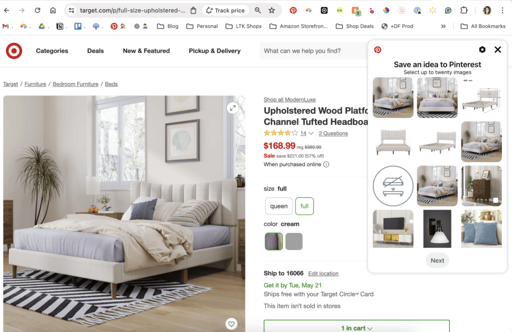saving image to pinterest from other websites